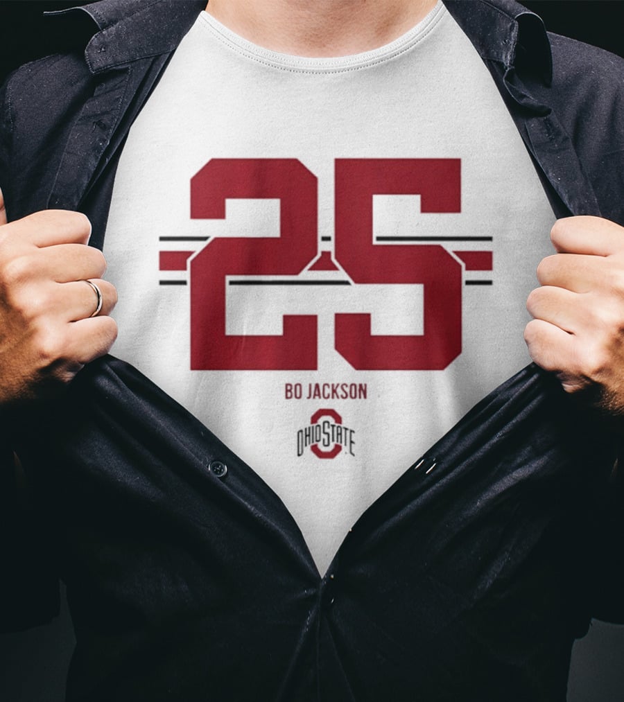 Bo Jackson 25 Ohio State Buckeyes NCAA Football T-Shirt
