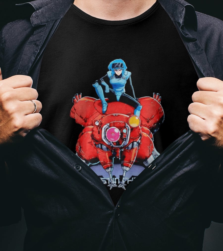 Motoko Kusanagi On Tachikoma The Ghost In The Shell Anime T-Shirt