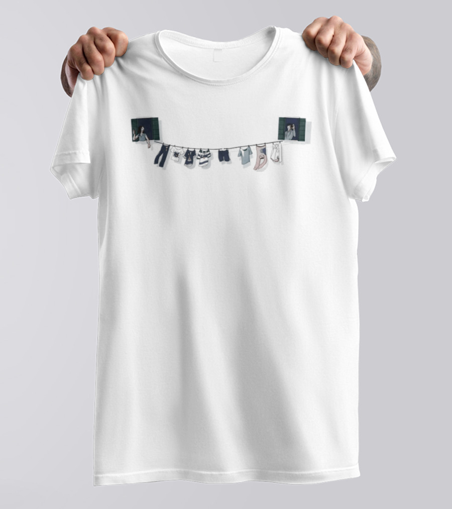 Colorful Our Washing Line Laundry Hanging T-Shirt