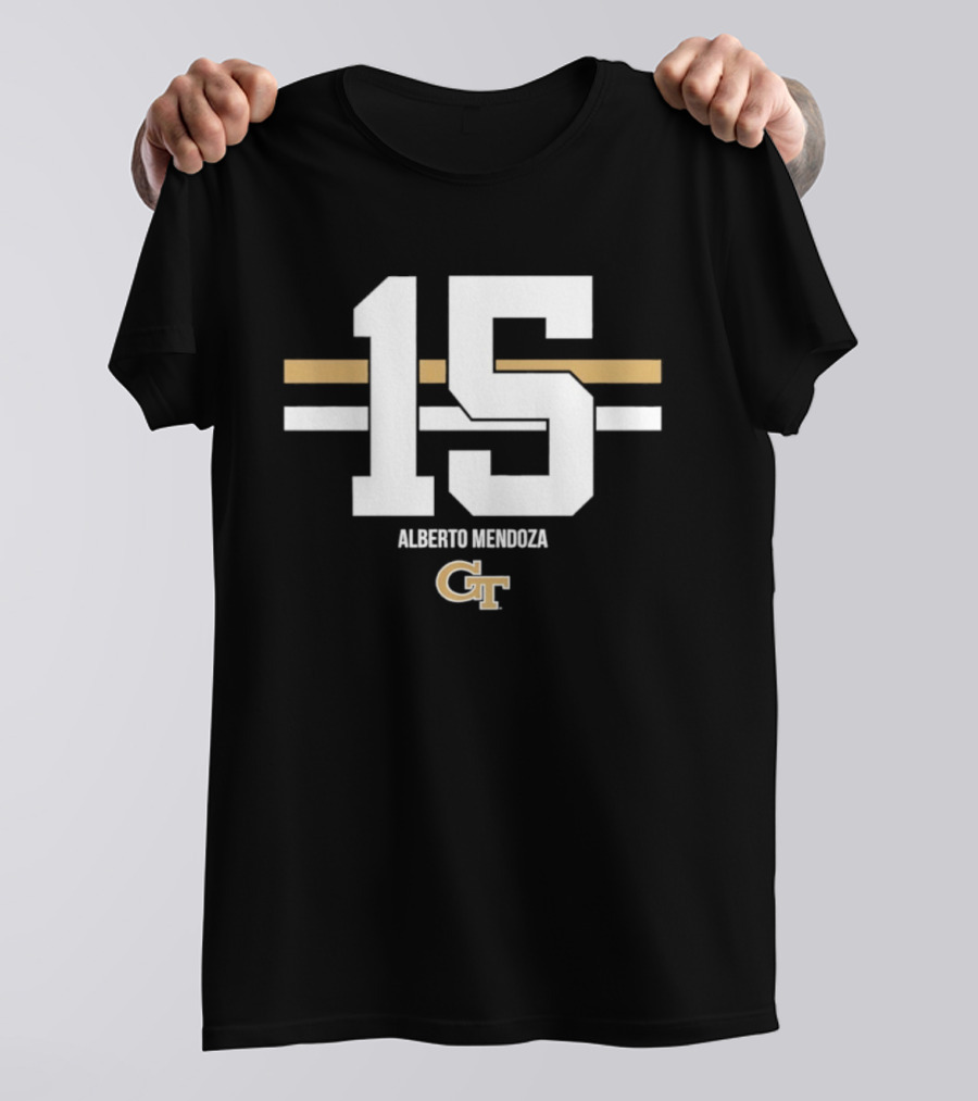 Alberto Mendoza 15 Georgia Tech NCAA GT Football T-Shirt