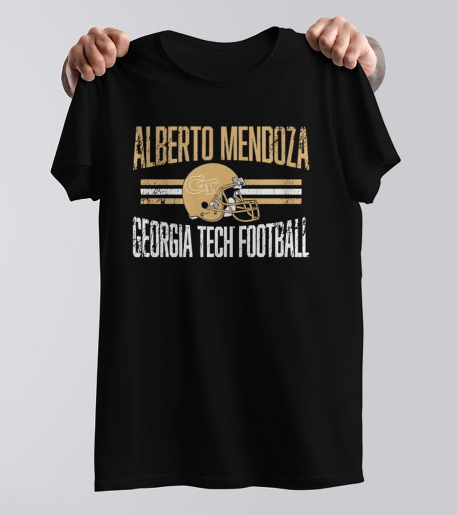 Alberto Mendoza Georgia Tech Football Helmet Hero CT T-Shirt
