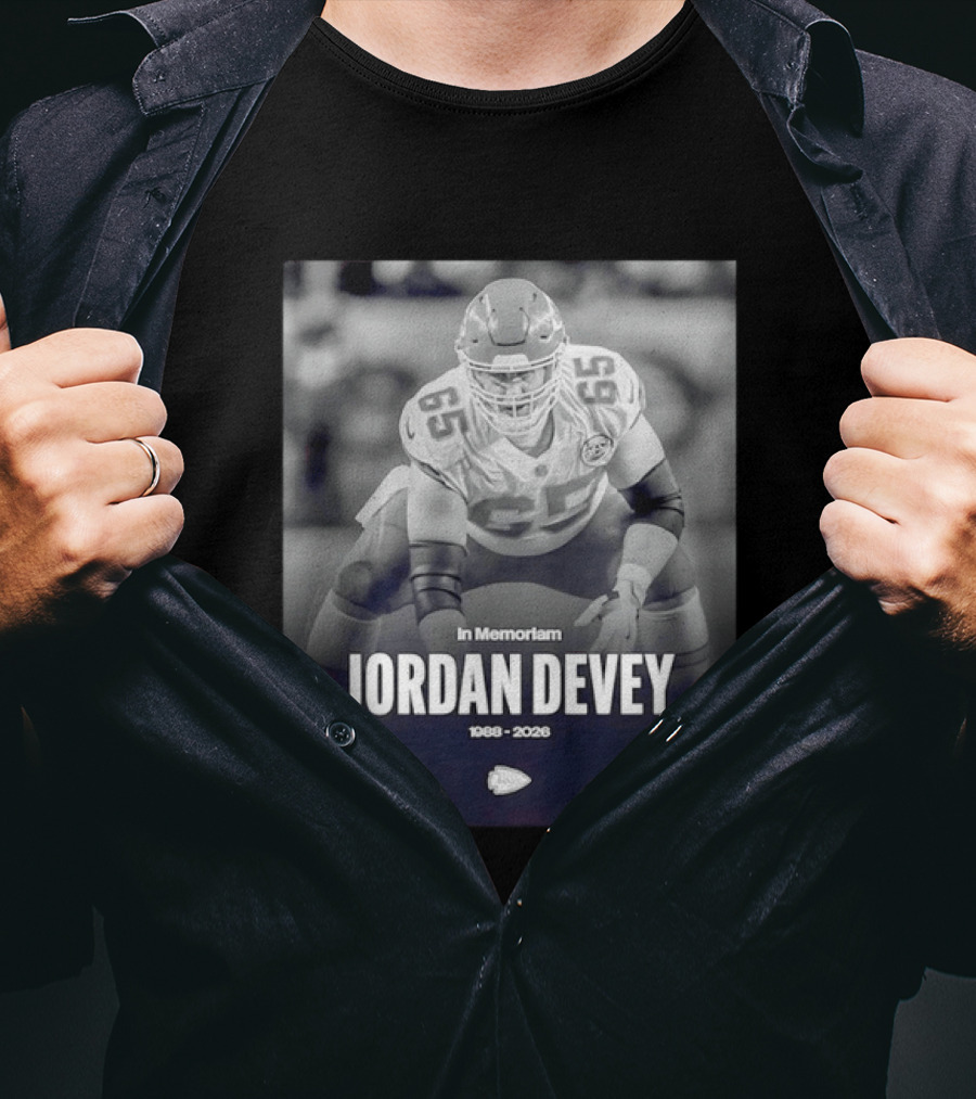 In Memoriam Jordan Devey 1988 2026 Kansas City Chiefs NFL T-Shirt