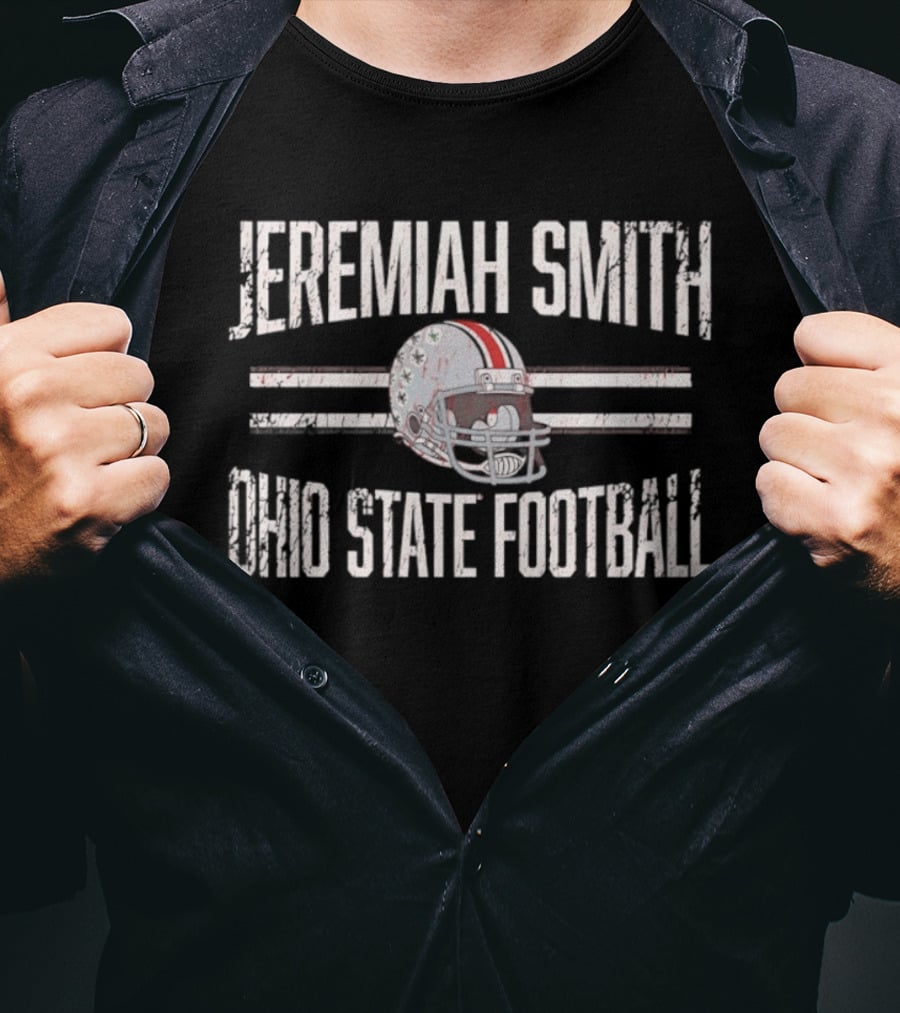 Jeremiah Smith Ohio State Football Helmet Hero NCAA Buckeyes T-Shirt