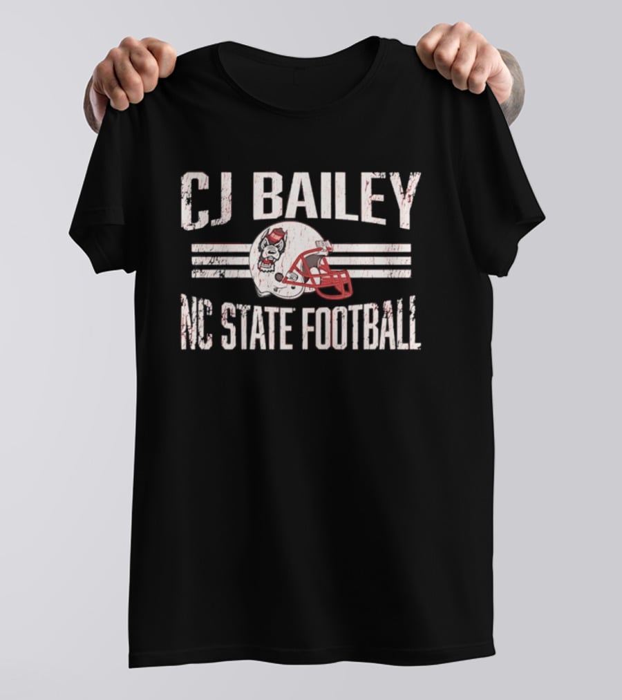 CJ Bailey NC State Football Helmet Hero T-Shirt