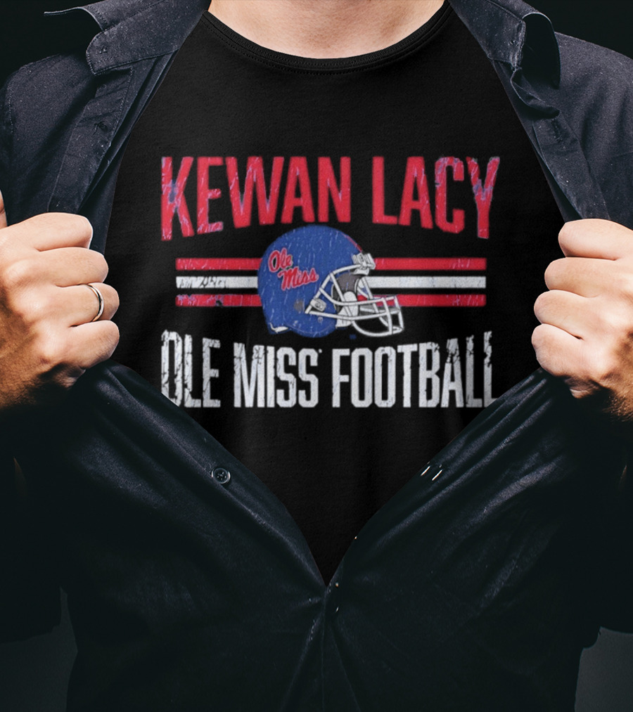 Kewan Lacy Ole Miss Football Rebels Helmet Hero T-Shirt