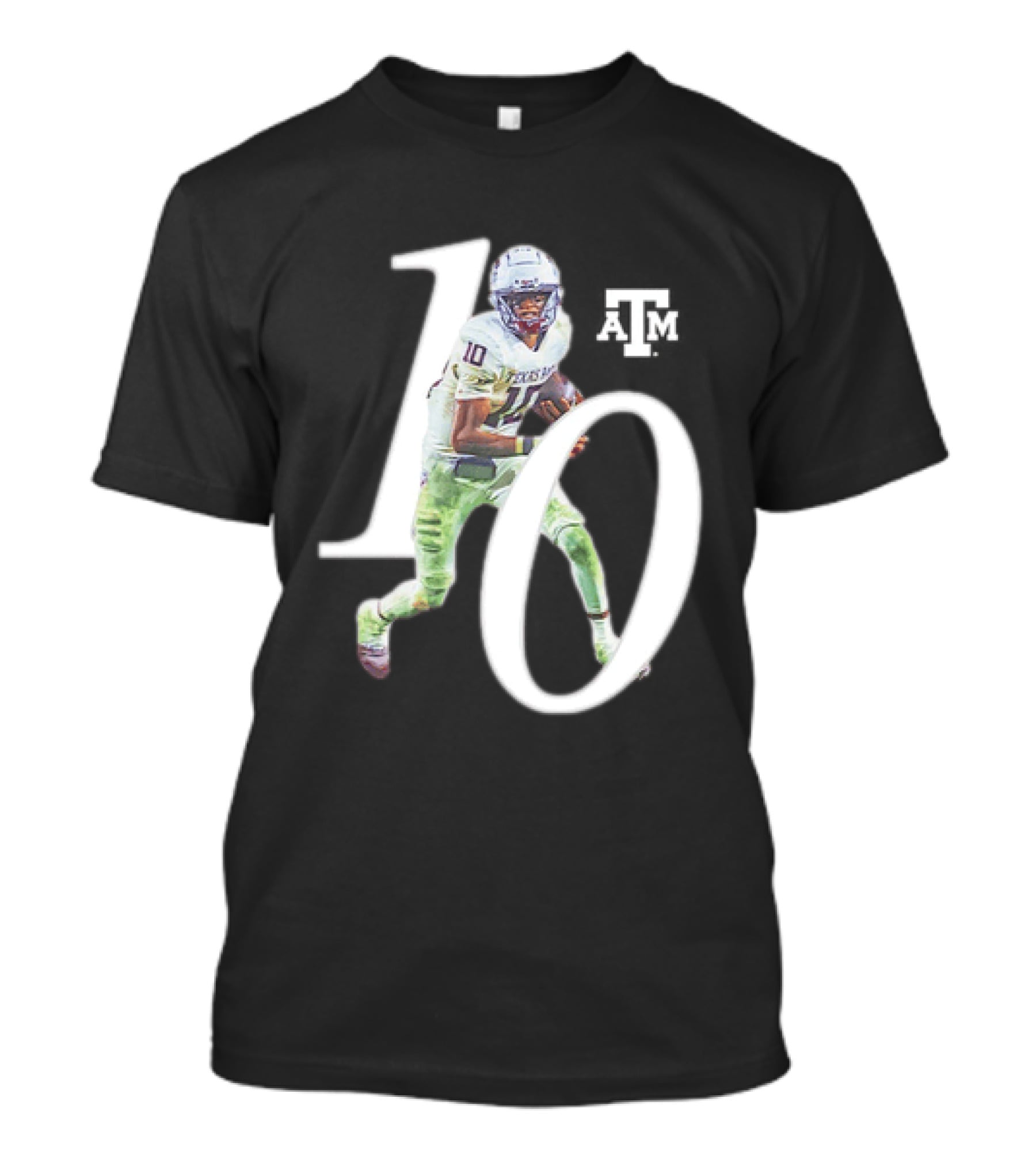 Texas A&M Aggies Marcel Reed 10 Football Player Action Pose T-Shirt