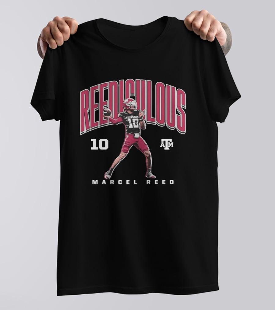 Texas A&M Aggies REEDICULOUS Marcel Reed 10 Caricature T-Shirt