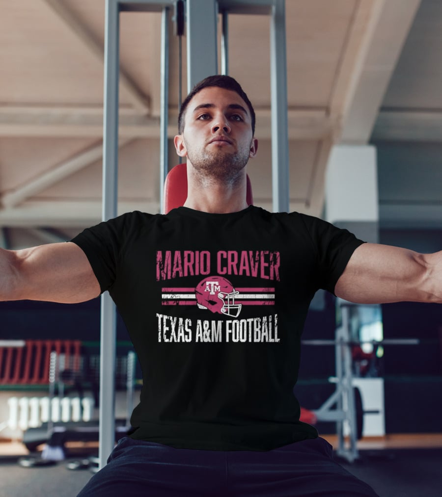 Mario Craver Texas A&M Aggies NCAA Football Helmet Hero T-Shirt