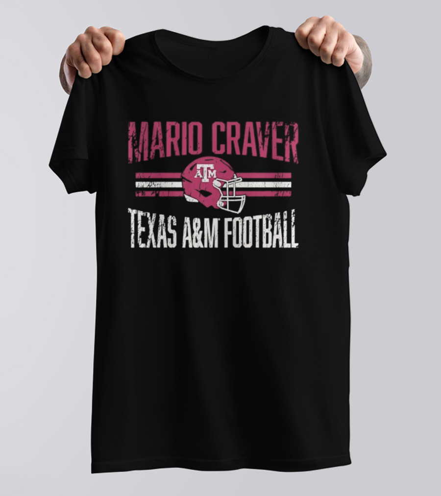 Mario Craver Texas A&M Aggies NCAA Football Helmet Hero T-Shirt