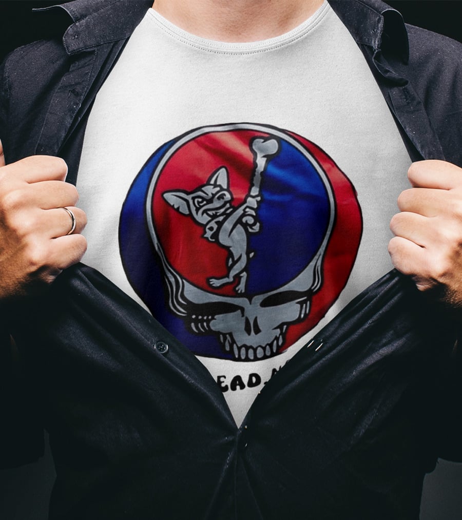 El Paso Dead.Net Skull With French Bulldog And Bone T-Shirt