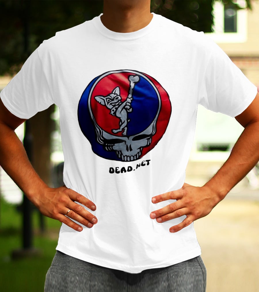 El Paso Dead.Net Skull With French Bulldog And Bone T-Shirt