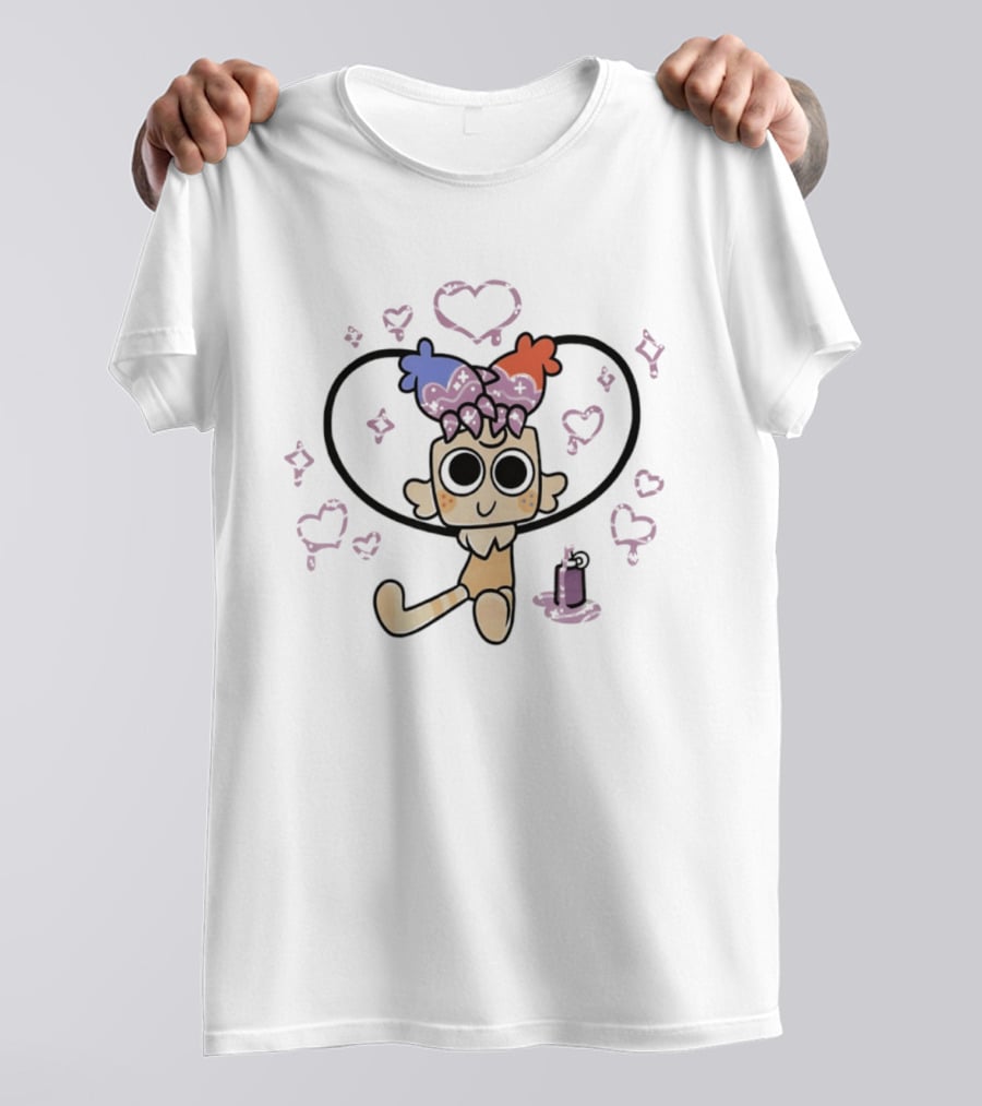 Goob The Fluffy Craft Cute Character With Heart And Sparkle T-Shirt