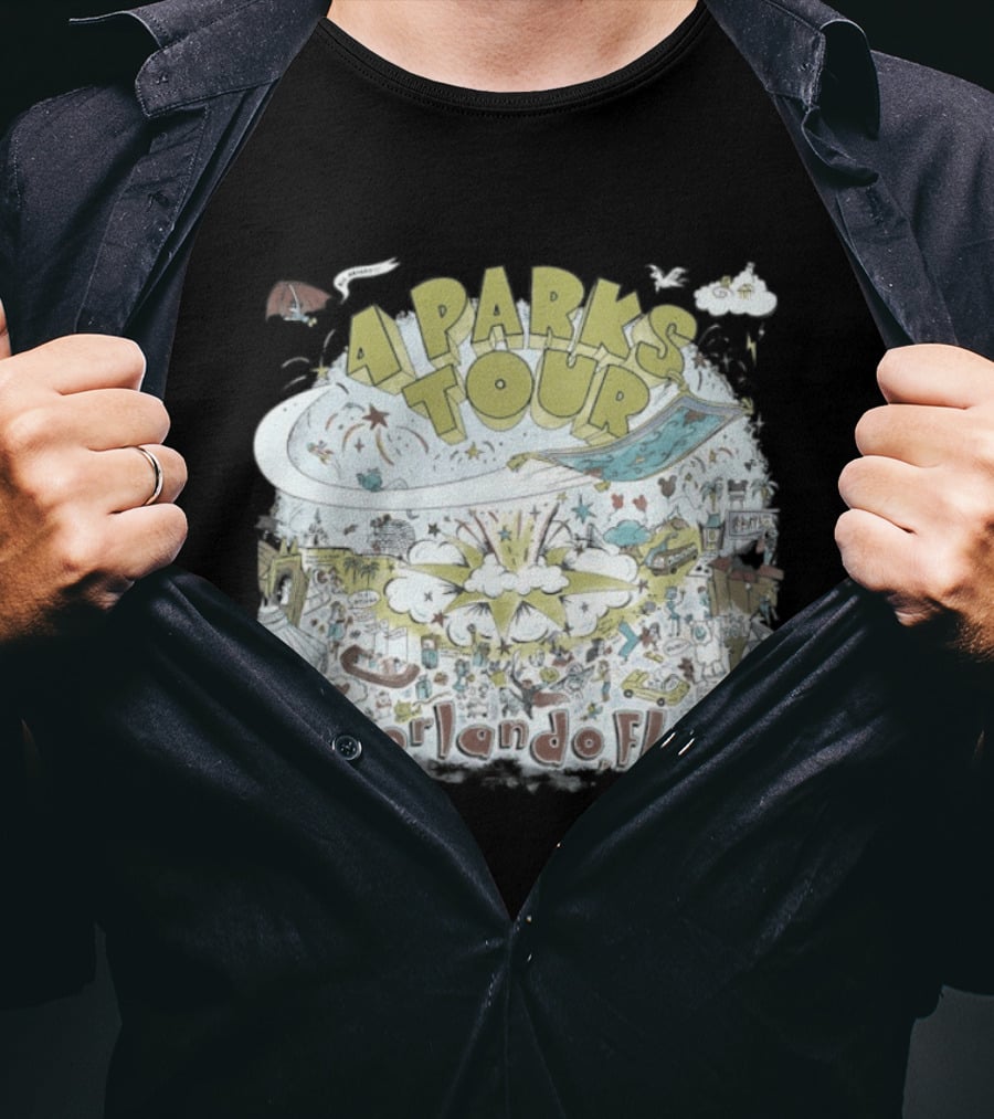Dookie 4 Parks Tour Orlando FL Colorful Adventure T-Shirt