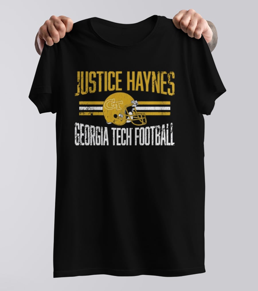 Justice Haynes Georgia Tech Football Helmet GT T-Shirt