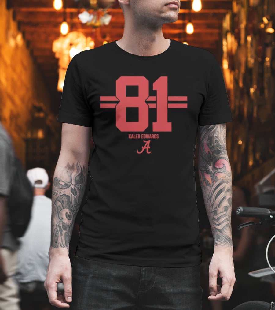 Kaleb Edwards 81 Alabama Crimson Tide NCAA Football T-Shirt