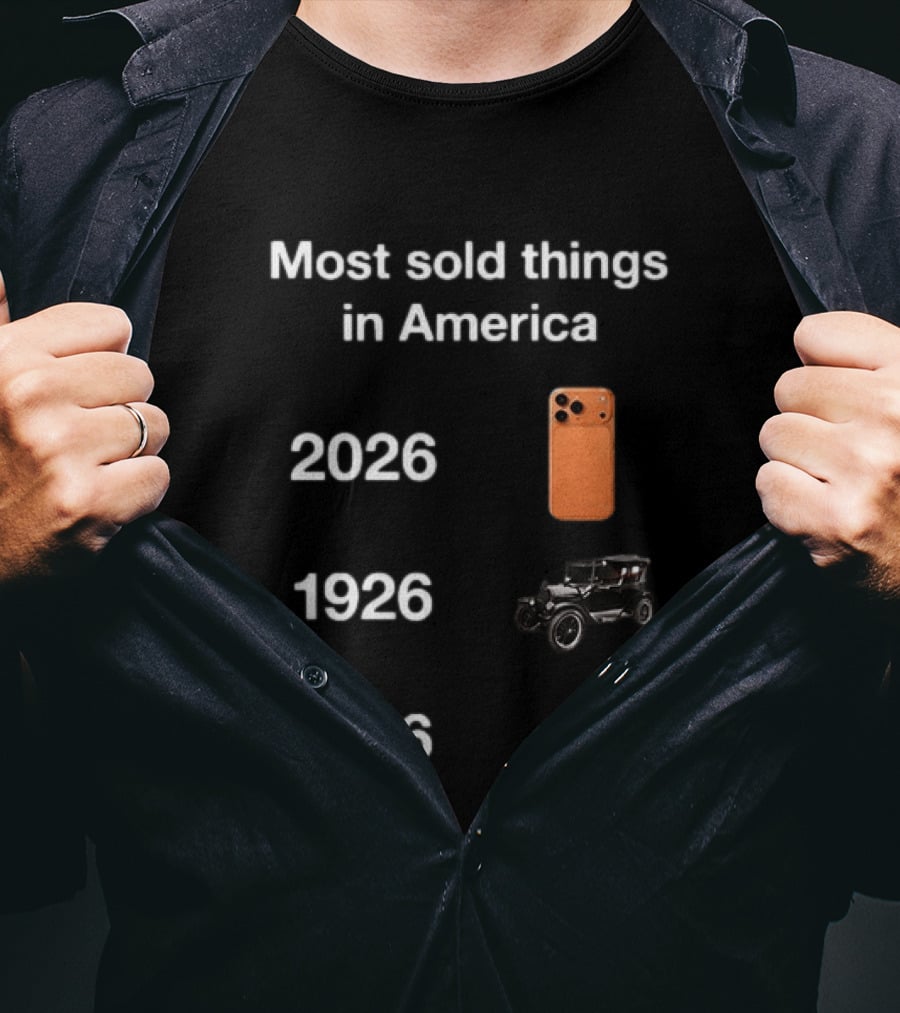 Most Sold Things In America 1826 1926 2026 IPhone Vintage Car Evolution T-Shirt