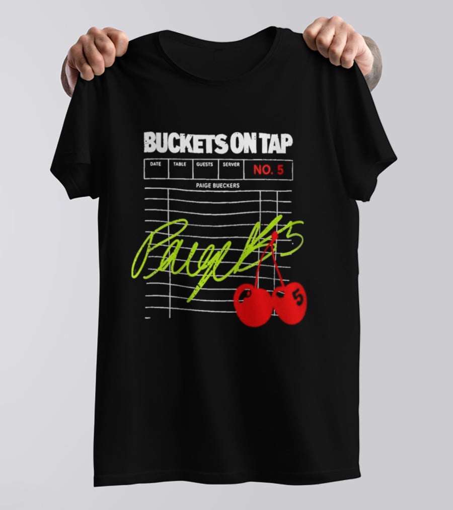 Buckets On Tap Paige Bueckers No. 5 T-Shirt