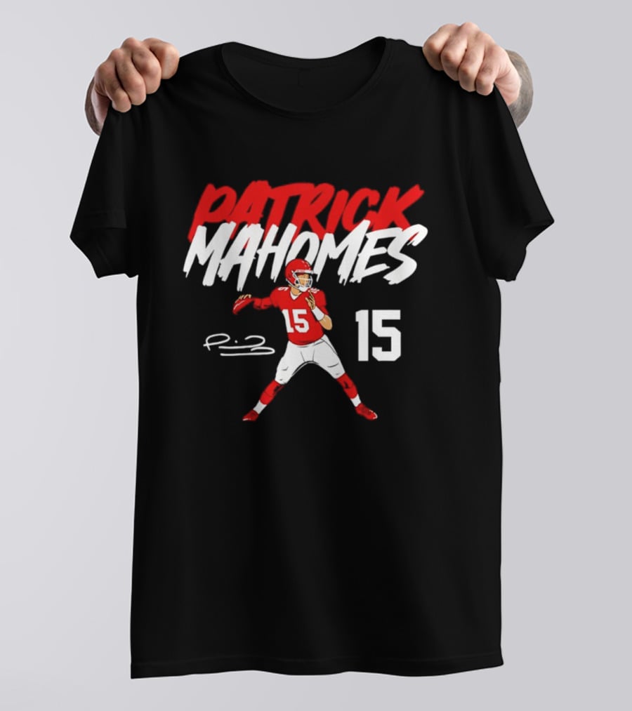 Patrick Mahomes 15 KC Chiefs Signature Pose 2026 Star T-Shirt