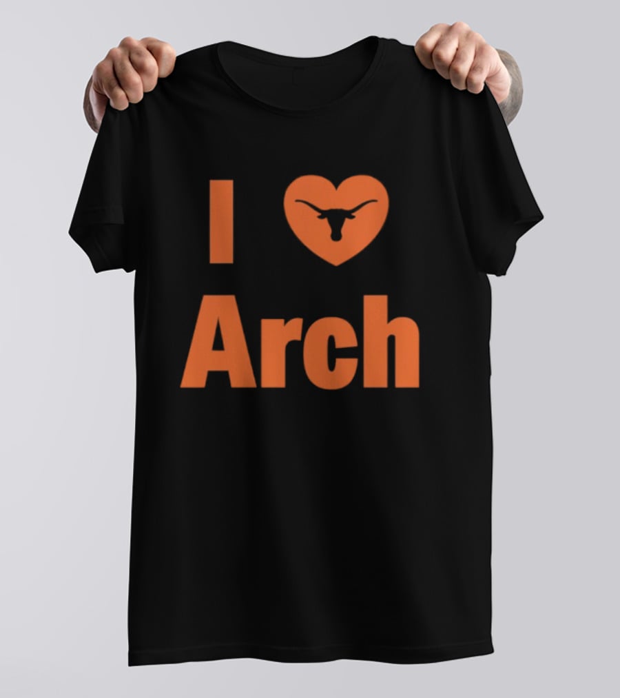I Heart Arch Longhorns Football Fan T-Shirt