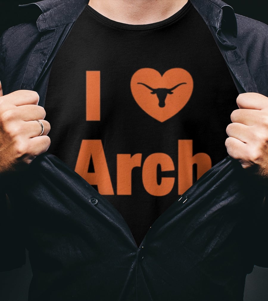 I Heart Arch Longhorns Football Fan T-Shirt