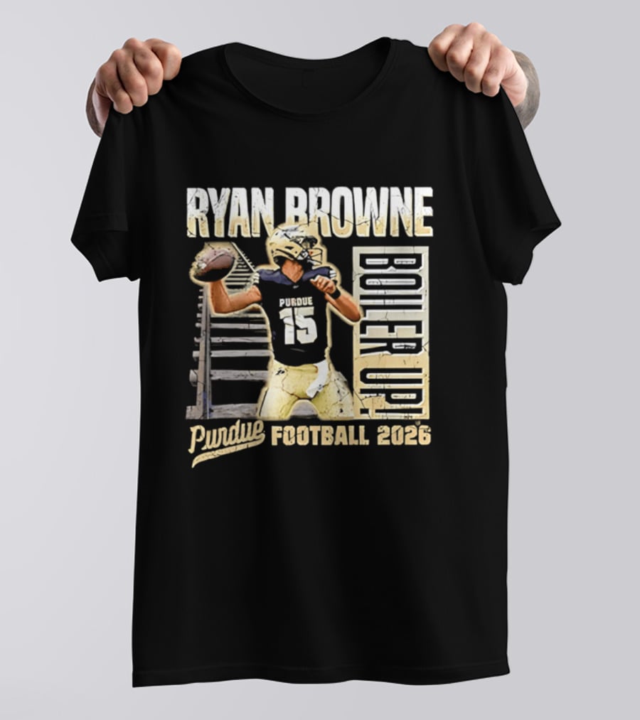 Ryan Browne Purdue Football Boiler Up 2026 T-Shirt