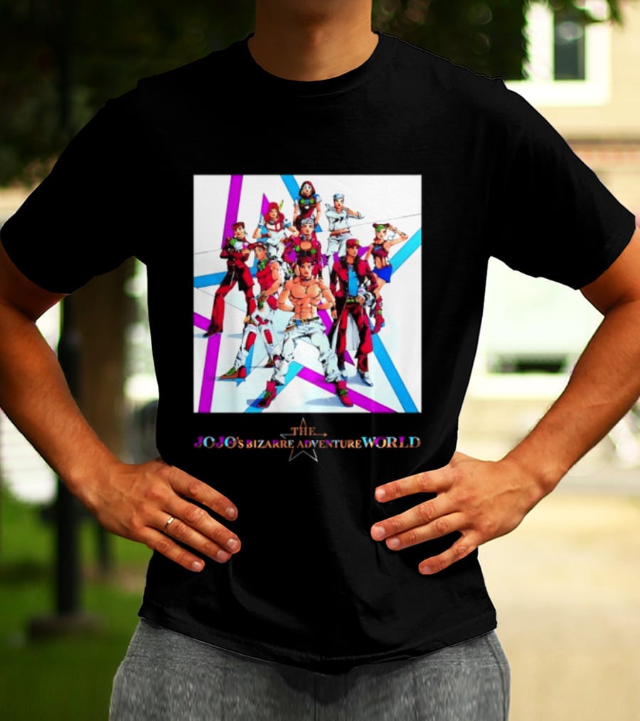 The JoJo's Bizarre Adventure World Anime Characters Ensemble T-Shirt