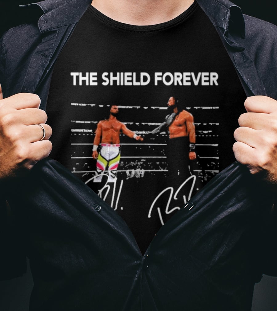 The Shield Forever Roman Reigns Seth Rollins Iconic Wrestling Partnership T-Shirt