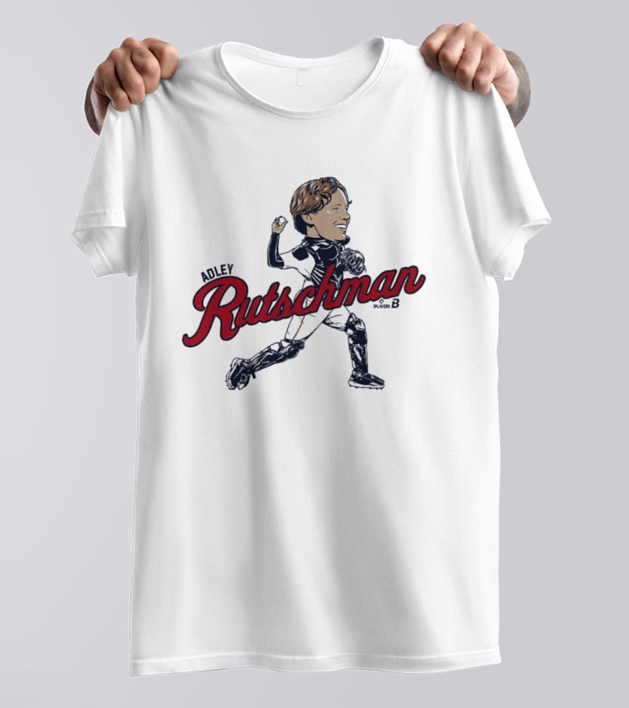 Adley Rutschman Boston Caricature Catcher Action Pose Red Sox T-Shirt