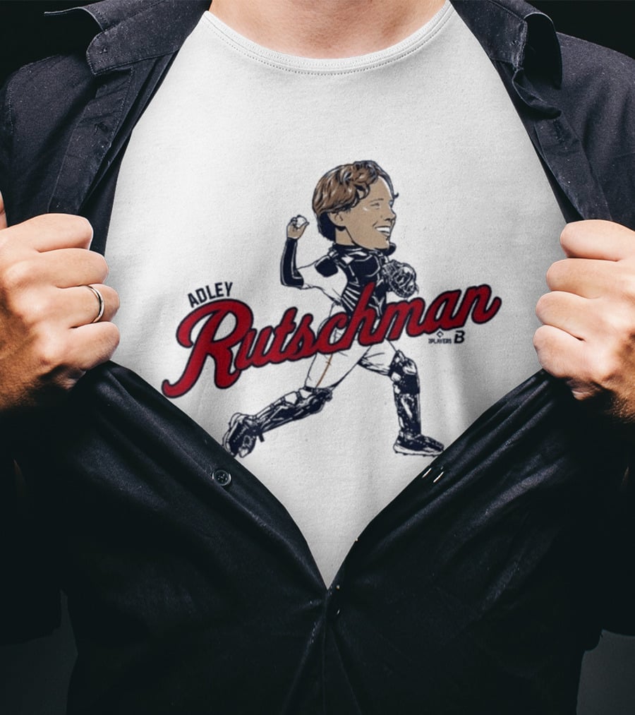 Adley Rutschman Boston Caricature Catcher Action Pose Red Sox T-Shirt