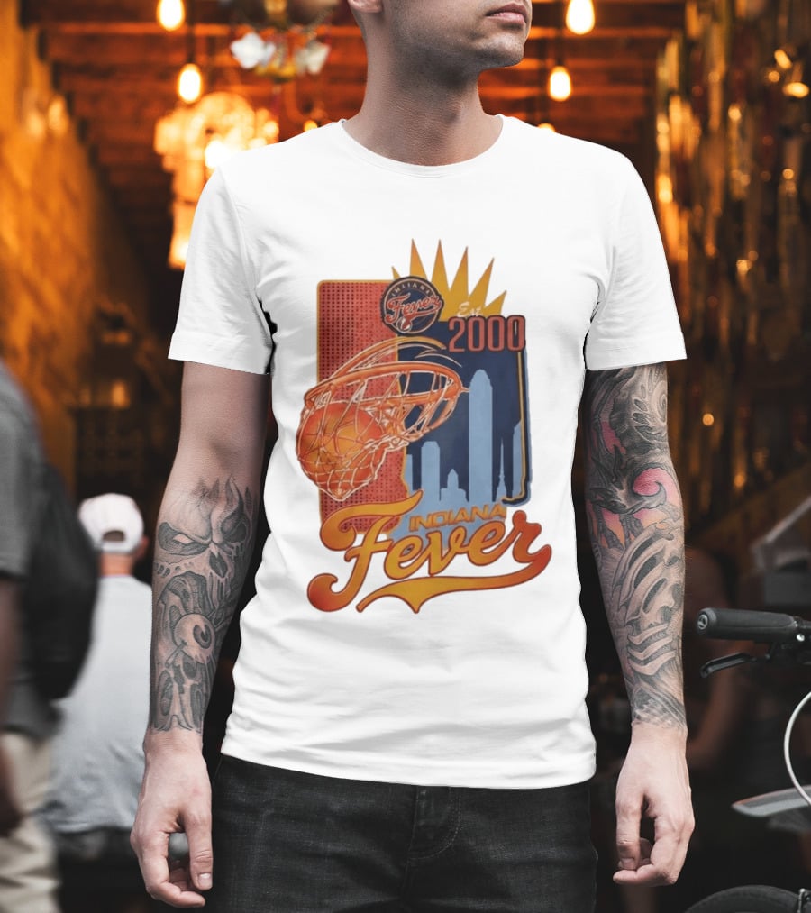 Indiana Fever Est 2000 Basketball Skyline T-Shirt