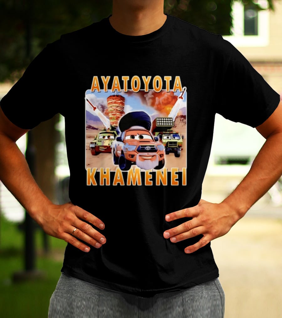 Ayatoyota Khamenei Toyota Ayatollah Car Rockets Desert Helicopter T-Shirt