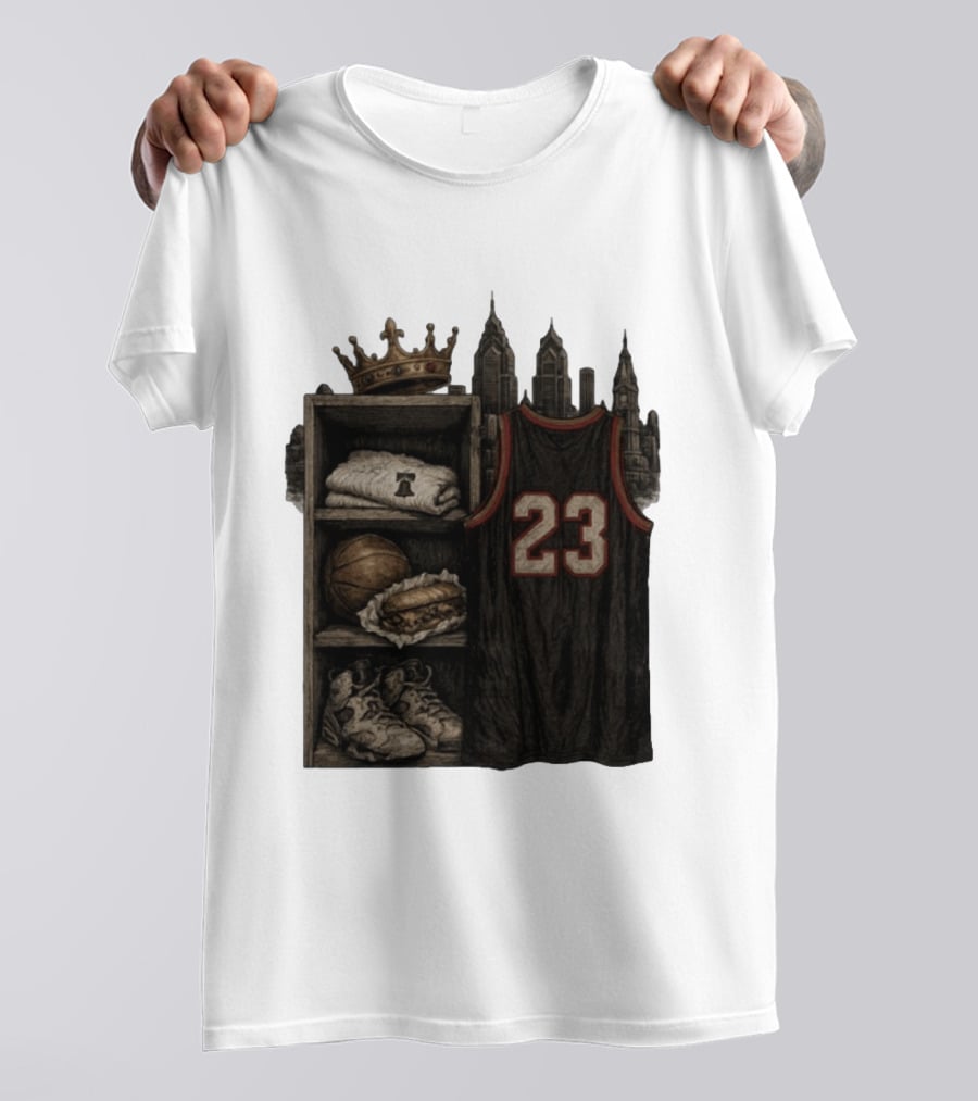 Lebron James King 23 Basketball Jersey Crown City Sports Locker T-Shirt