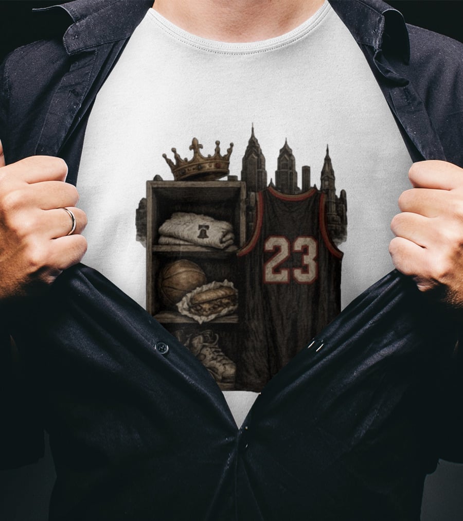 Lebron James King 23 Basketball Jersey Crown City Sports Locker T-Shirt