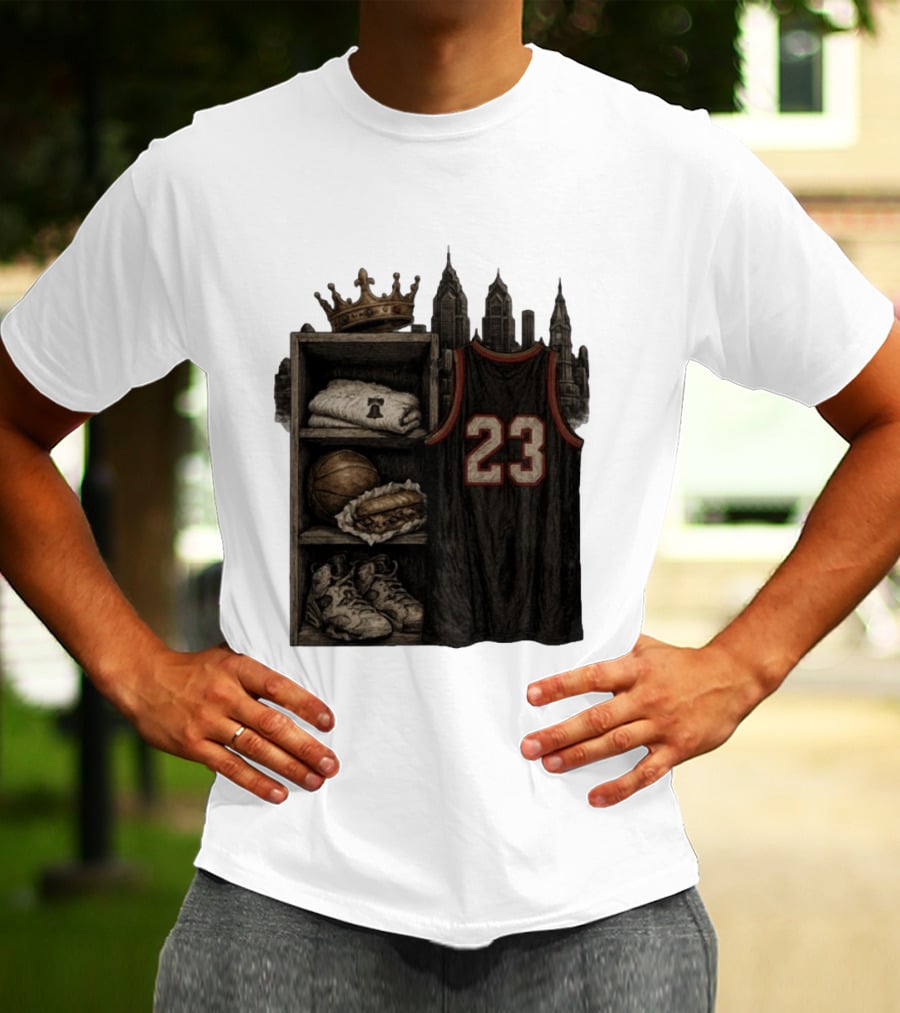 Lebron James King 23 Basketball Jersey Crown City Sports Locker T-Shirt