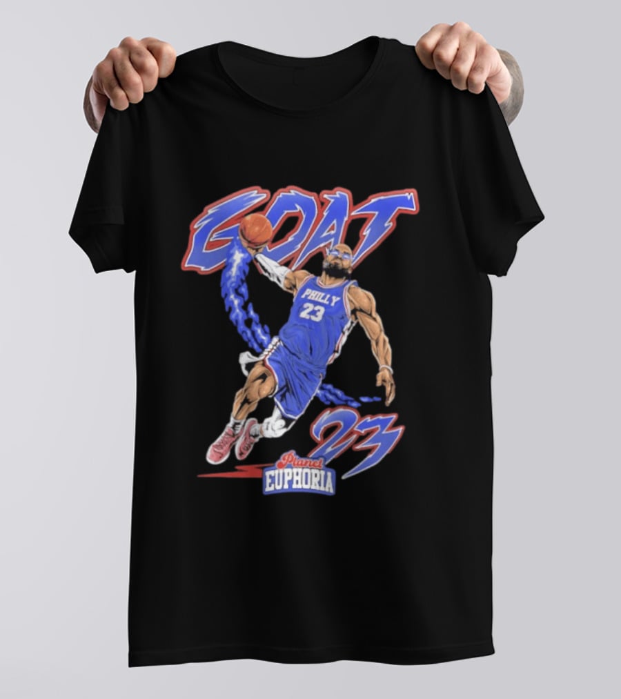 GOAT LeBron 23 Philly NBA Planet Euphoria Comic 2026 T-Shirt