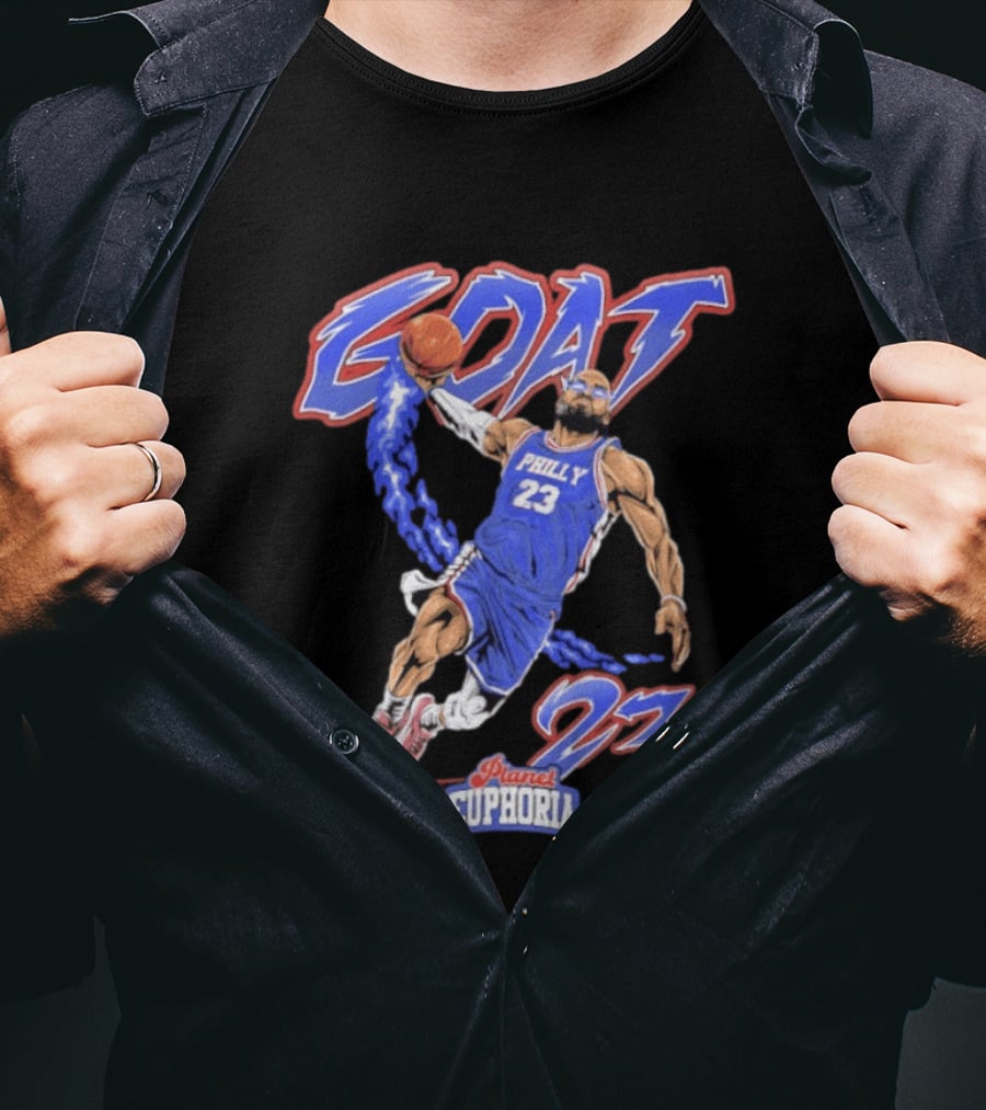 GOAT LeBron 23 Philly NBA Planet Euphoria Comic 2026 T-Shirt