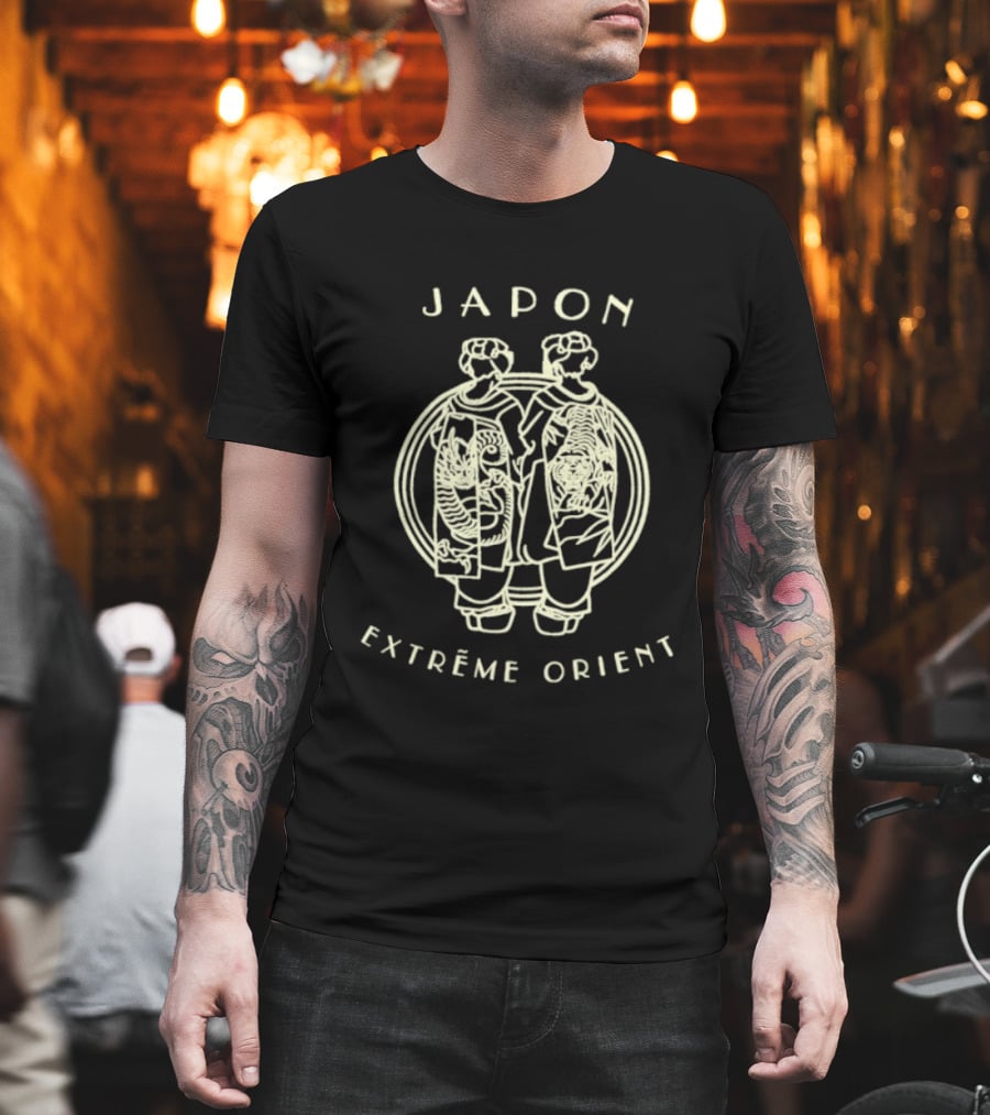 Japon Extrême Orient Geisha Dragon Tiger T-Shirt