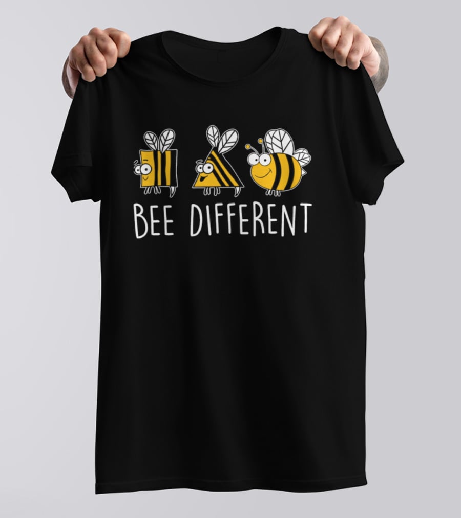 Bee Different Fun Shapes Striped Insects T-Shirt