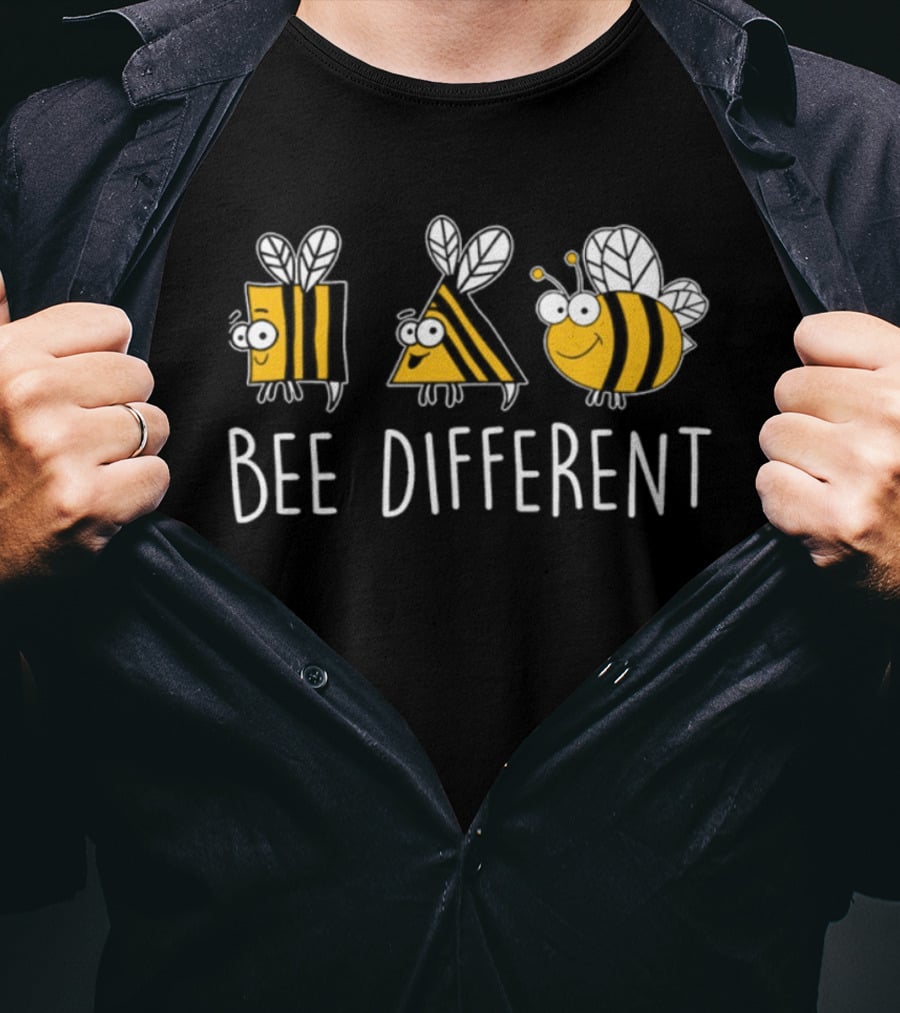 Bee Different Fun Shapes Striped Insects T-Shirt