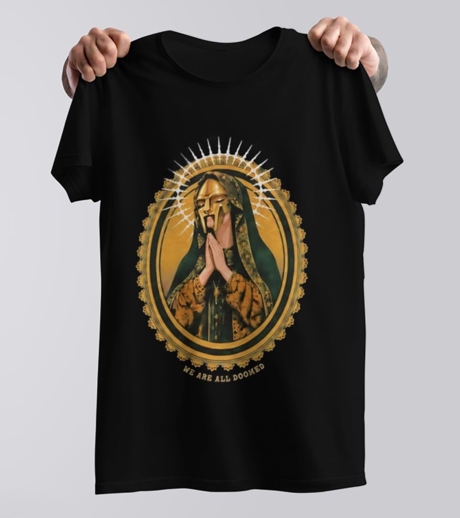 MF Doom We Are All Doomed Iconic Hip Hop Rap Prayer T-Shirt
