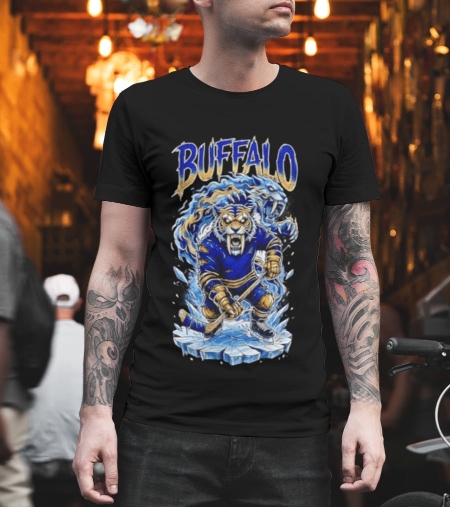 Buffalo Sabres Sabretooth Ice Hockey Tiger Mascot Buffalo Sabres T-Shirt