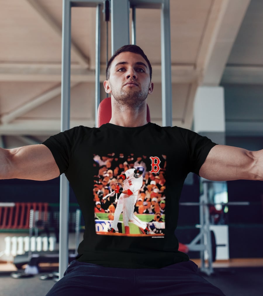 Boston Red Sox David Ortiz Iconic Swing Moment T-Shirt