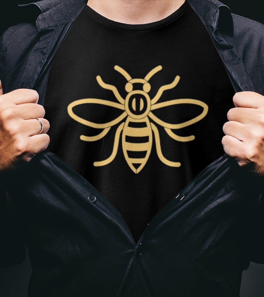 Golden Bee Honeybee Insect Nature Bumblebee Minimalist T-Shirt