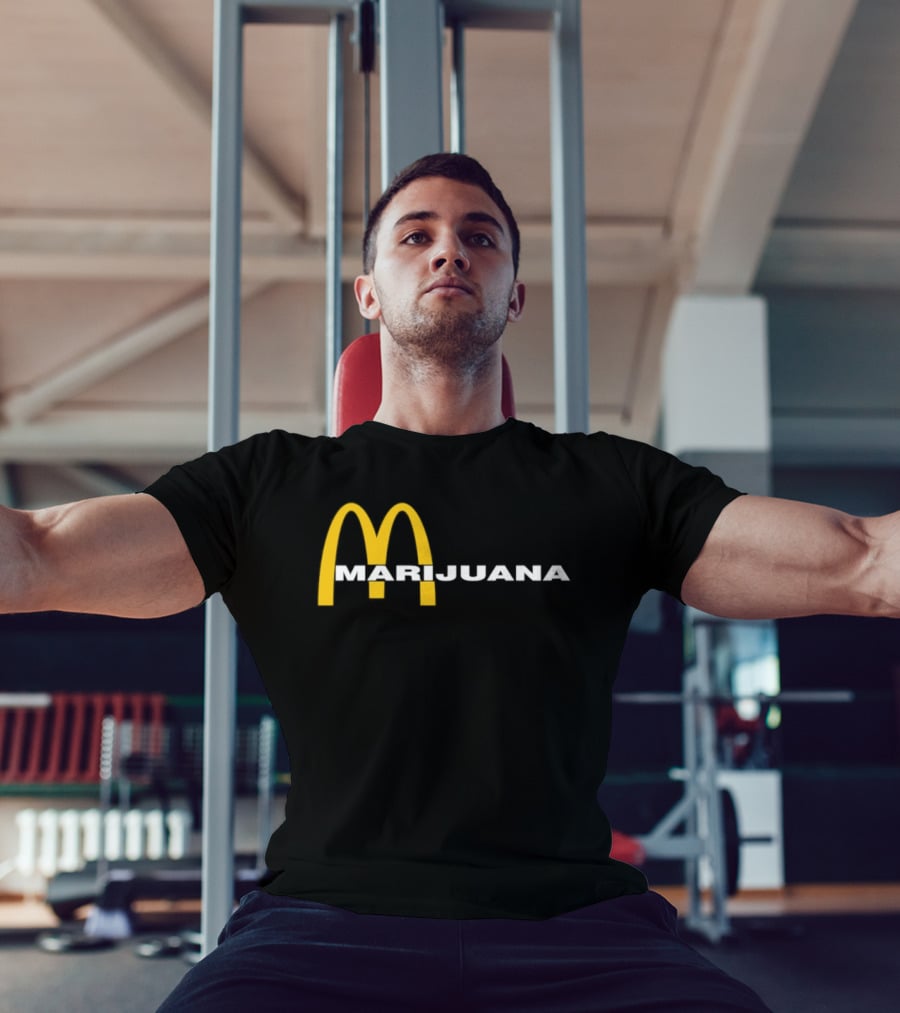 Marijuana Parody McDonald's Golden Arches T-Shirt