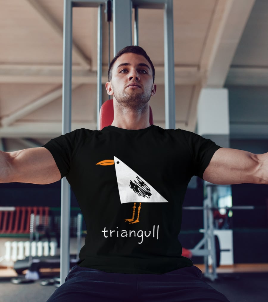 Triangull Seagull Triangle Bird Pun Triangular Art Bird T-Shirt