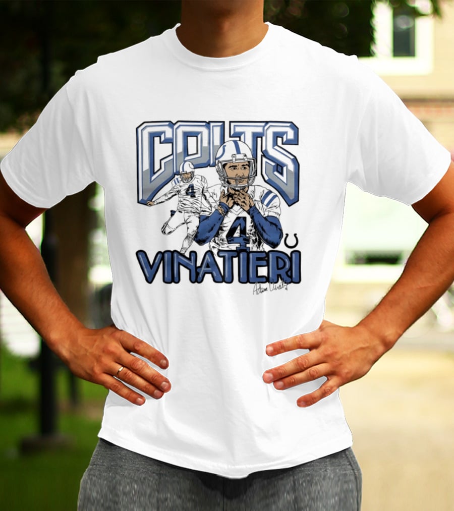 Indianapolis Colts Adam Vinatieri Football Number 4 Fan Gear T-Shirt