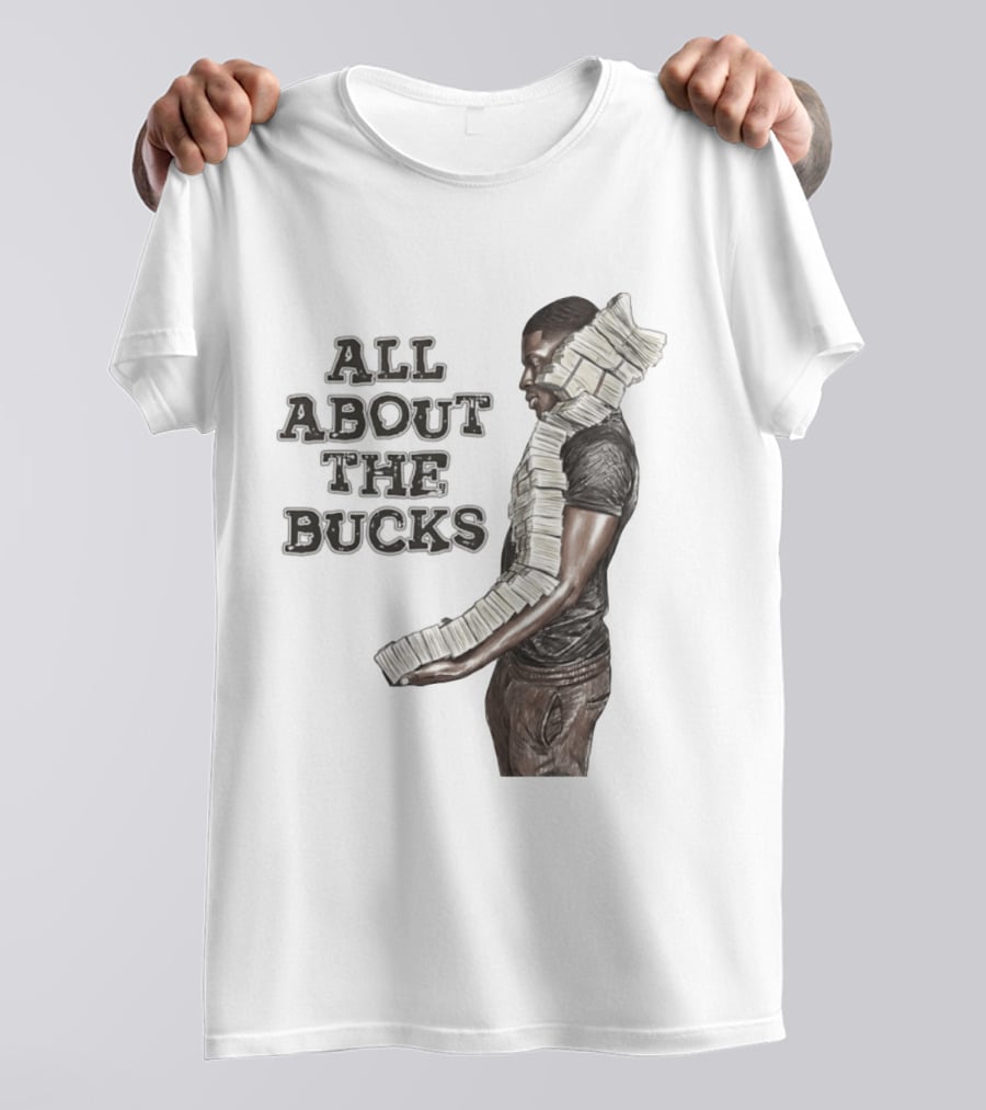 All About The Bucks Money Hustle Wealth Stacks T-Shirt