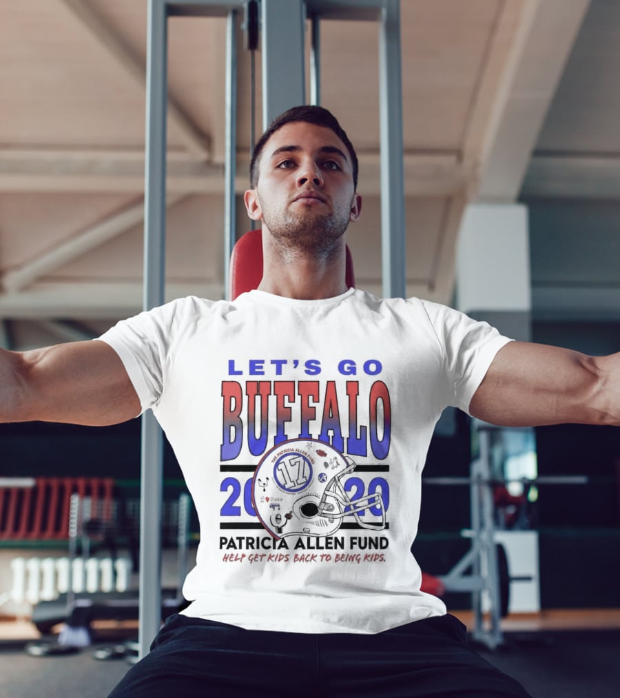Let's Go Buffalo Patricia Allen Fund 2020 17 Helmet T-Shirt
