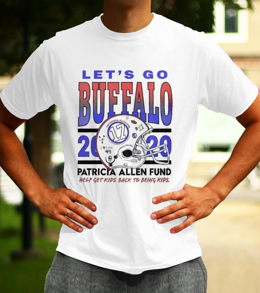 Let's Go Buffalo Patricia Allen Fund 2020 17 Helmet T-Shirt
