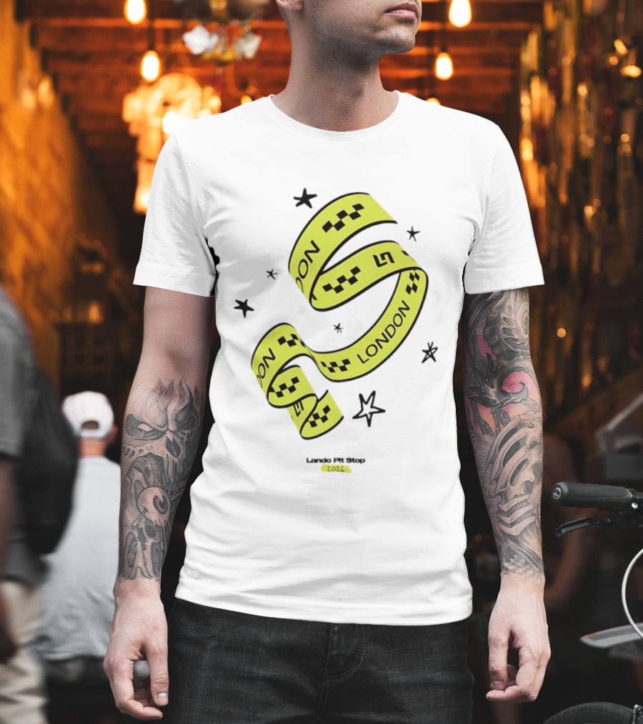 Lando Pit Stop 2026 London Racing Ribbon Stars T-Shirt